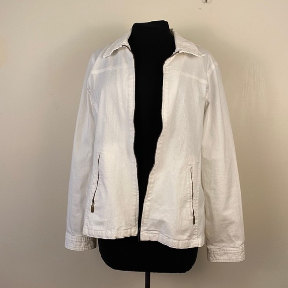 Northern reflections jacket White denim jacket northern reflections medi… - Picture 1 of 12